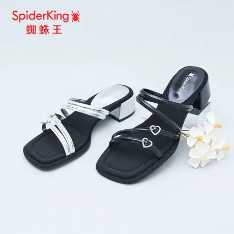 SPIDER KING/蜘蛛王女凉拖鞋2025夏商场新款时尚舒适百搭外穿粗跟商品大图