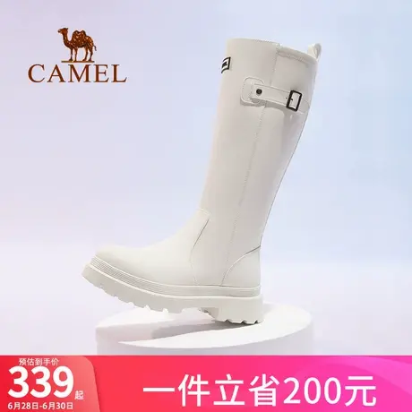 骆驼雨靴休闲战靴高颜值雨鞋户外鞋女经典涉水鞋子防水防滑长筒靴商品大图