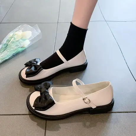 玛丽珍小皮鞋女夏甜酷设计小众法式英伦配裙子日系jk平底软底单鞋商品大图