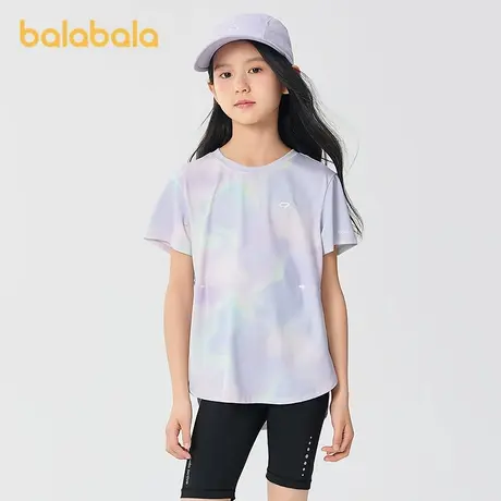 【商场同款】巴拉巴拉童装儿童短袖t恤女童2025款夏速干防晒上衣图片