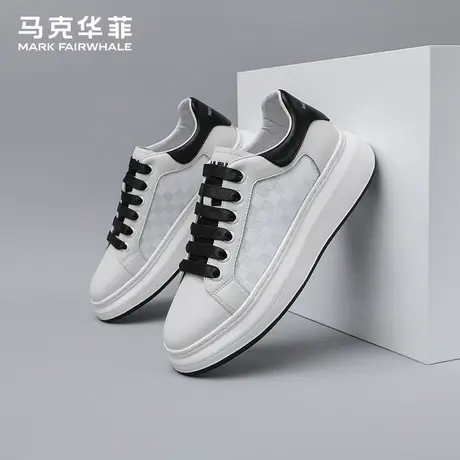 马克华菲男鞋夏季2025新款网面透气潮鞋软底增高鞋子男士休闲板鞋商品大图