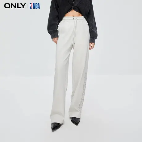 【ONLY奥莱清仓】秋季NBA联名款潮酷休闲刺绣高腰休闲裤女商品大图