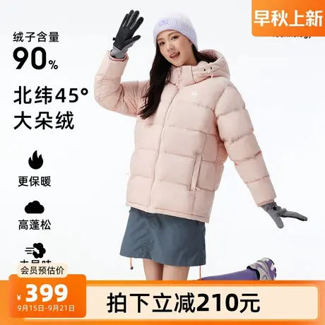 骆驼女装羽绒服2025年冬季新款百搭时尚防风连帽面包服羽绒外套商品大图