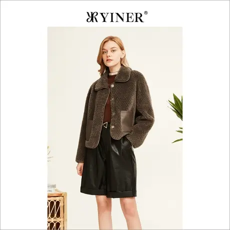 【泰迪服】YINER音儿女装2022冬季新款羊毛呢子大衣外套商品大图