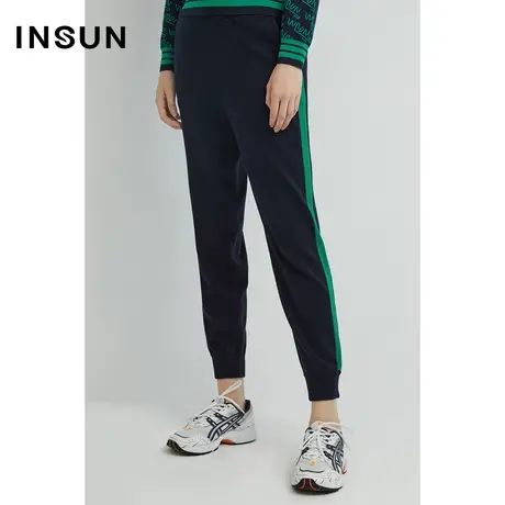 INSUN恩裳线上专选春季休闲直筒束脚裤图片