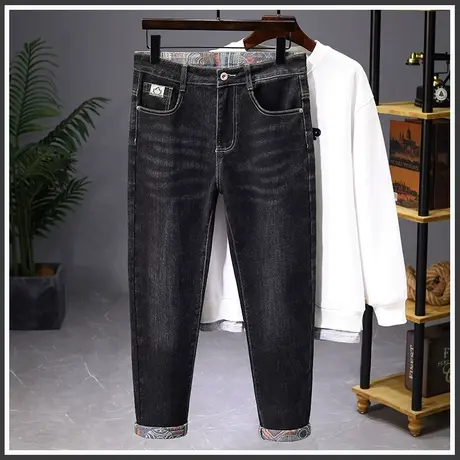 春天男款潮牌高端直筒休闲牛仔长裤春秋款新塘水洗男裤子春季男装商品大图