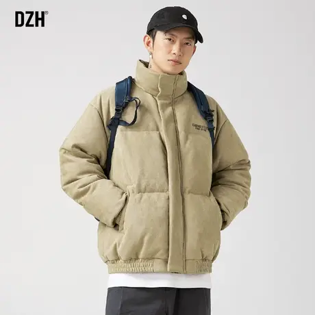 男士美式棉衣男冬季加厚保暖棉服男款麂皮绒外套2024新款冬装棉袄商品大图