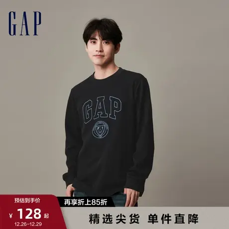 【断码优惠】Gap男装春秋3D立体LOGO宽松长袖T恤休闲上衣841259商品大图