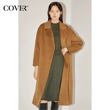 【昕怡粉丝专享】恩裳COVER冬季100%绵羊毛通勤毛呢外套商品大图