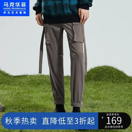 马克华菲潮牌休闲裤男士春季新款宽松工装束脚运动长裤图片