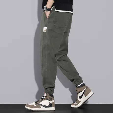 男士长裤子2023新款秋季运动裤宽松潮流九分抽绳小脚束脚休闲卫裤商品大图