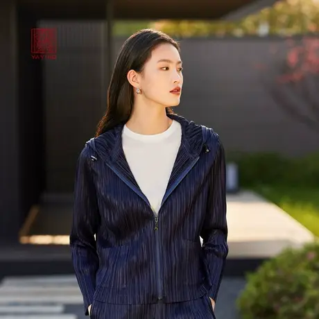 EP雅莹高端系列 三醋酸质感抽绳连帽休闲外套 商场同款1236A商品大图