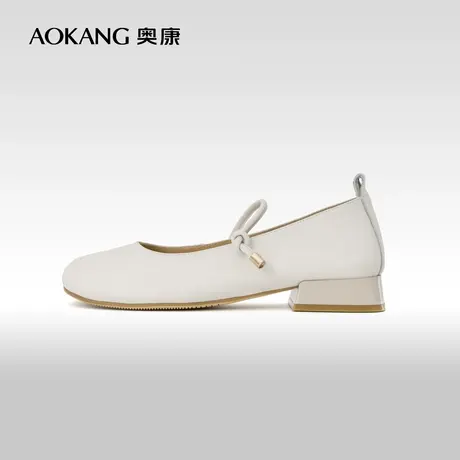 奥康女鞋 2023春秋季新款真皮舒适包头单鞋时尚休闲日常百搭商品大图
