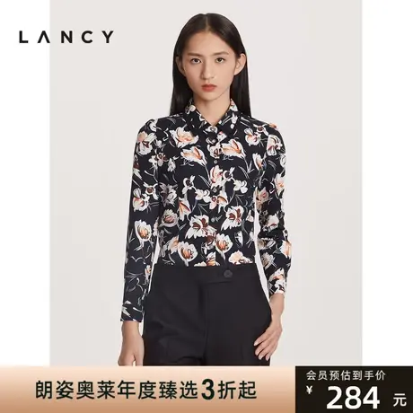 [特价]朗姿奥莱清仓特卖法式印花衬衫商场同款春秋季气质内搭上衣商品大图