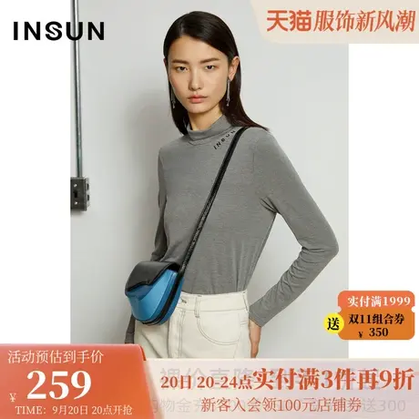 恩裳冬季半高领修身通勤气质套头保暖上衣优雅毛针织衫商品大图