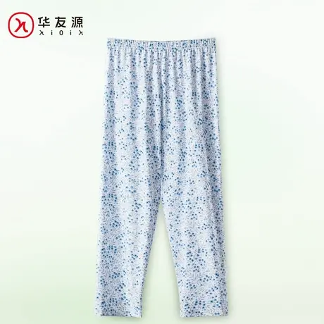 华友源春夏季妈妈纯棉长裤女宽松中老年人大码睡裤奶奶休闲家居裤图片