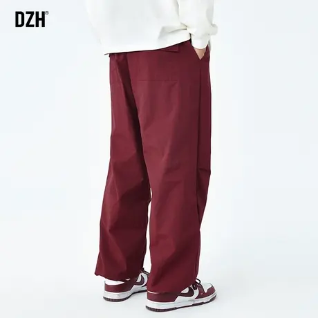 男士红色裤子男款美式高街休闲运动裤秋季直筒冲锋裤户外高街男裤商品大图