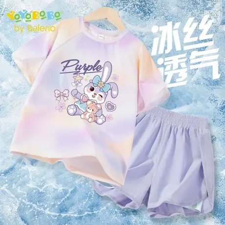 班尼路YBB系列女童套装夏季薄款2025新款女孩速干运动服儿童夏装商品大图