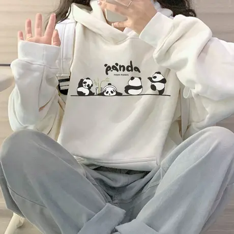 小个子卫衣女秋冬2023新款爆款连帽加绒加厚外套高级感超好看卫衣商品大图