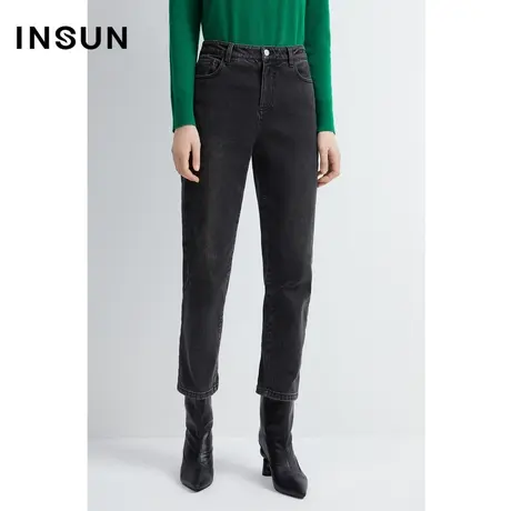 INSUN恩裳冬季棉质水洗牛仔休闲裤图片