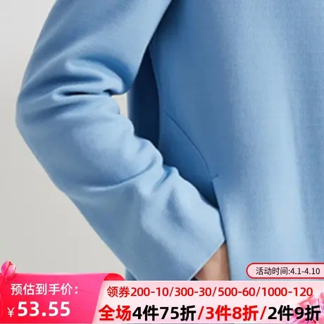 秋水伊人2019秋装女装圆领纯色简约修身显瘦毛呢大衣外套上衣I280图片