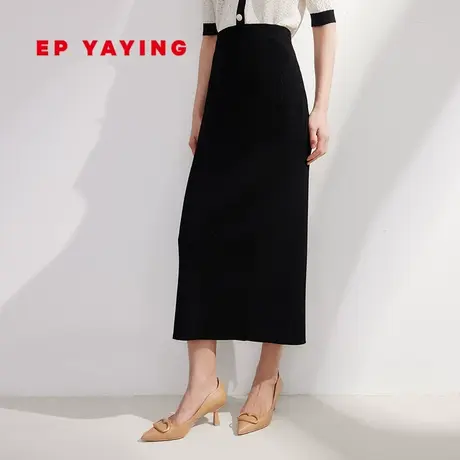 EP YAYING雅莹女装  通勤中长款开叉半身裙 2024早春新品9307A图片