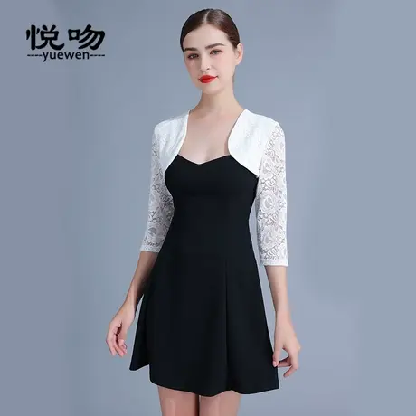 蕾丝七分袖小坎肩短款配裙子的短外套薄款小披肩女夏百搭防晒开衫图片