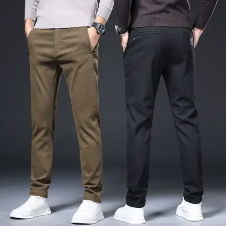 秋季男款商务直筒西裤春秋款男士高端休闲裤子秋天男装西装裤秋装商品大图