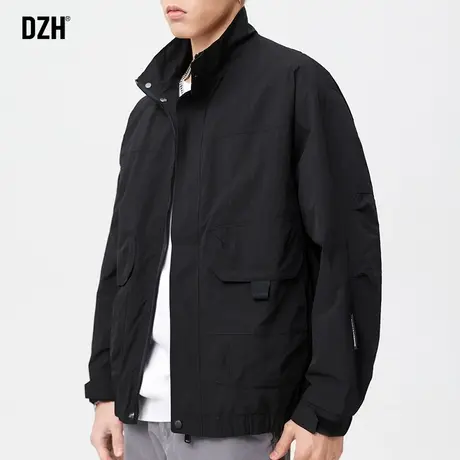 男士立领飞行夹克男春秋简约2024年新款黑色休闲运动外套潮流百搭商品大图