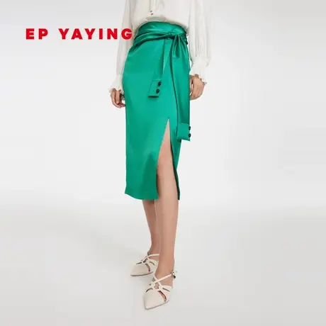 EP YAYING雅莹女装 设计感系带开衩半身裙  2023新款3501B图片