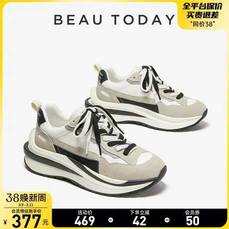 BeauToday厚底老爹鞋2024新款女款BT女士运动鞋女款秋季透气网鞋图片