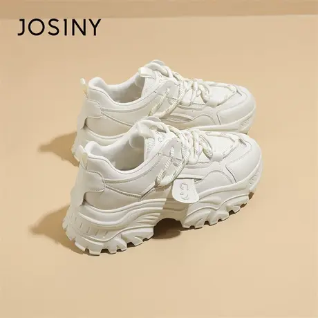 Josiny/卓诗尼超火小白鞋女款2024春季网面透气运动鞋炸街老爹鞋商品大图