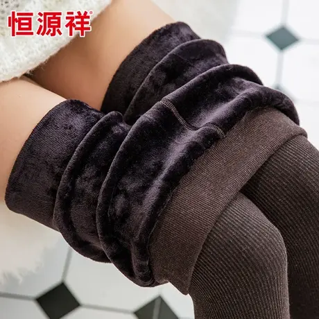 恒源祥女连裤袜中厚连脚踩脚打底裤袜子女加厚加绒秋冬款保暖棉裤图片