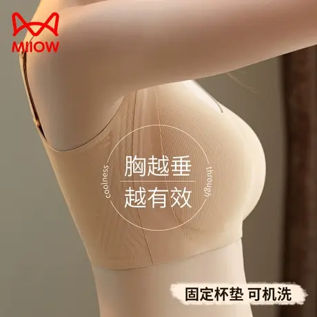 猫人内衣女大胸承托提拉收副乳防下垂显胸小无钢圈软支撑文胸罩SJ图片