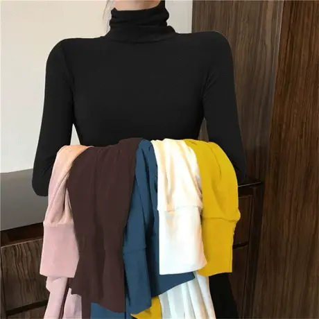 2023年爆款新款chic针织衫女装早春秋冬高领打底衫气质洋气上衣t商品大图