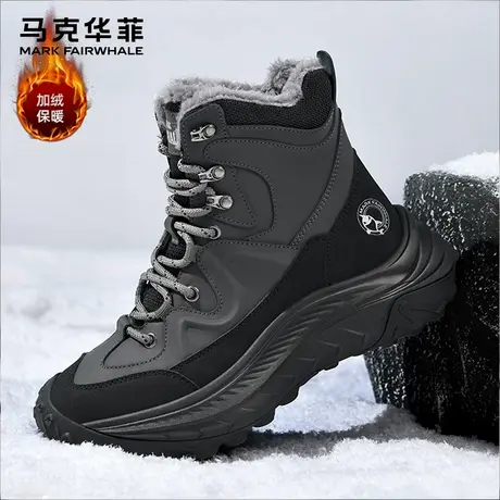 马克华菲2025年秋冬雪地靴男马丁靴男保暖加绒东北零下40度骑行靴商品大图