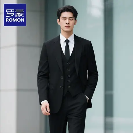 罗蒙男士西服套装2025秋季新款商务高级感西装伴郎新郎结婚礼服NX图片