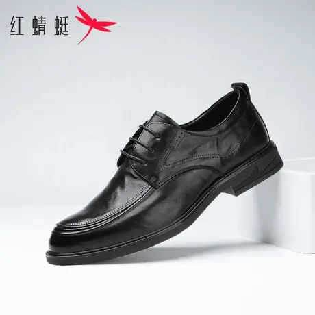 红蜻蜓男鞋新款真皮高端商务休闲皮鞋男士英伦通勤鞋子男商品大图