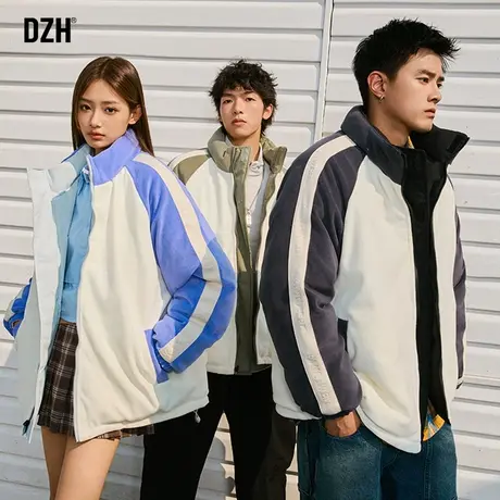 情侣双面穿棉服男冬季加绒加厚2023新款面包服外套男士冬装防寒服商品大图