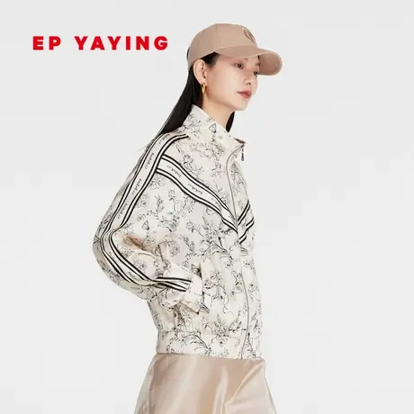 [真丝系列]EP雅莹女装 国风手绘牡丹印花外套 春夏商场同款1206A图片