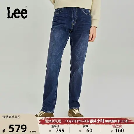 Lee商场同款23秋冬新品741舒适锥形深蓝男牛仔裤潮流LMB1007413SP商品大图