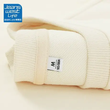 真维斯LIFE圆领卫衣女2023新款爆款小个子宽松韩版套头无帽上衣潮商品大图