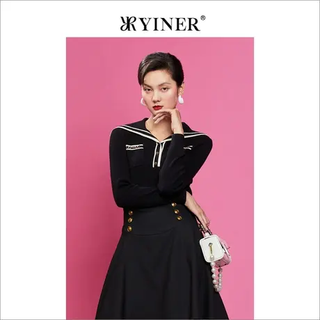 YINER音儿专柜女装2022秋季新款毛针织衫8232306110商品大图