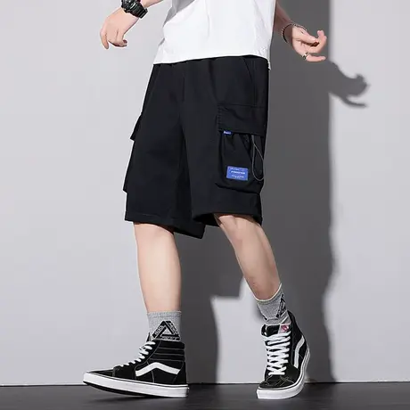 工装短裤男夏季薄款宽松运动休闲中裤潮牌外穿五分裤子男士大裤衩商品大图