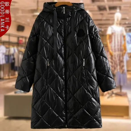 加肥加大码女装2022年冬装新款宽松棉服年轻气质高贵妈妈长款棉衣商品大图