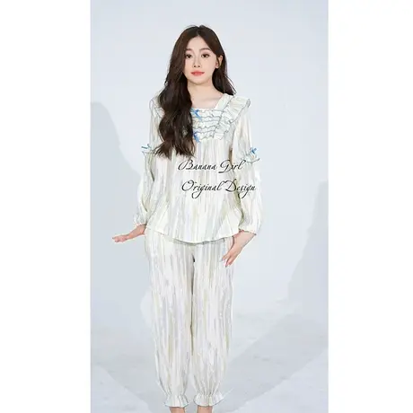 Bananagirl睡衣女士春秋款秋季纯棉长袖家居服薄款可外穿家居服新商品大图