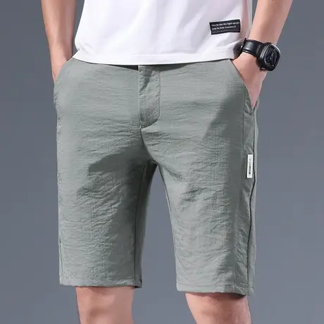 夏季薄款冰丝男款五分运动休闲短裤男士2023新款男裤子外穿大裤头商品大图