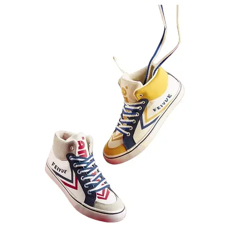 大孚飞跃国潮复古短绒帆布鞋女ins秋季原宿港风百搭韩版学生鞋224商品大图