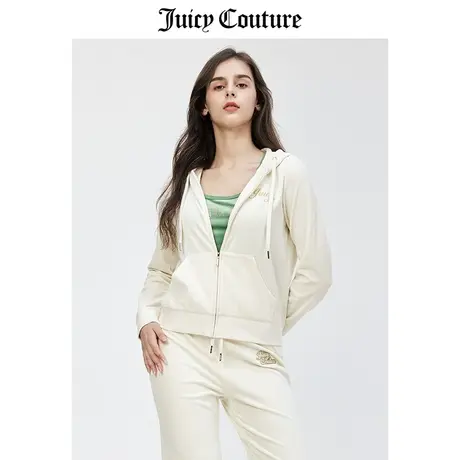 Juicy Couture橘滋外套女春季新款美式复古刺绣烫钻天鹅绒上衣商品大图