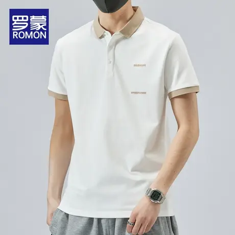 罗蒙polo衫短袖男夏季薄款高端男生休闲t恤2023新款男士潮牌上衣图片